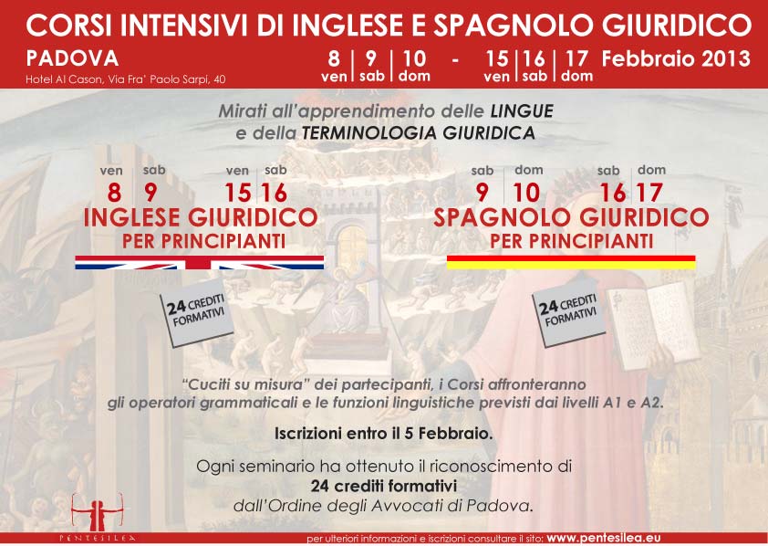 CORSI INTENSIVI DI INGLESE E SPAGNOLO GIURIDICO